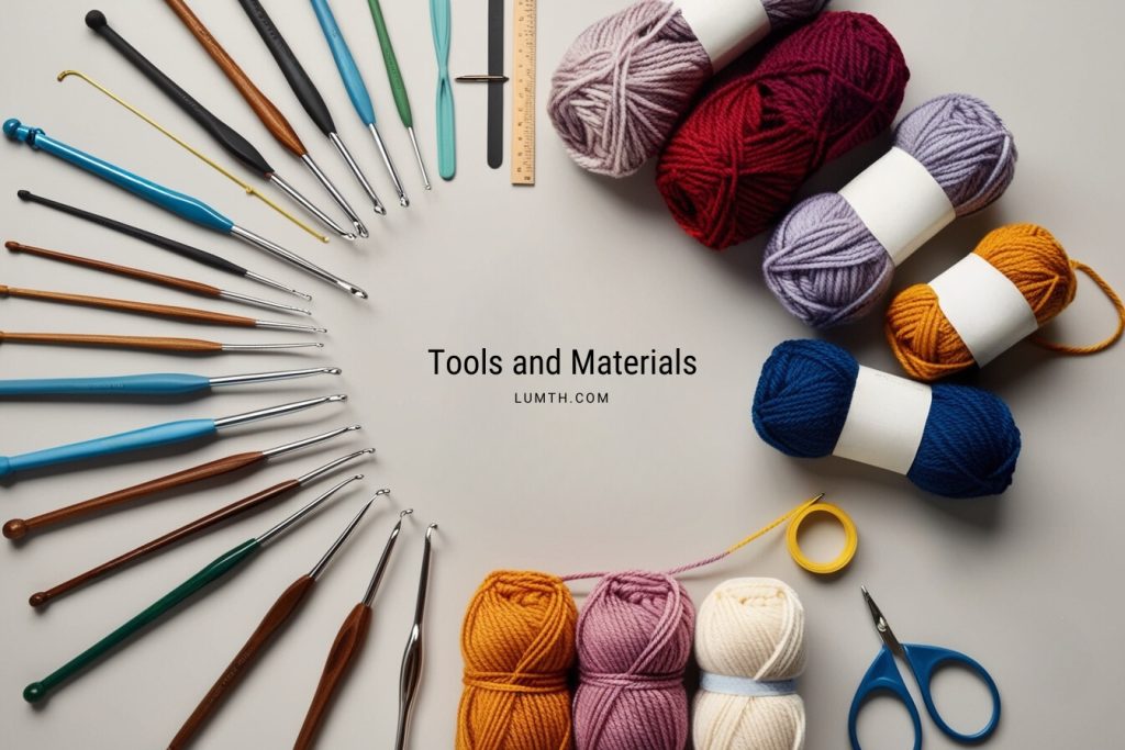 essential tools and materials for double crochet