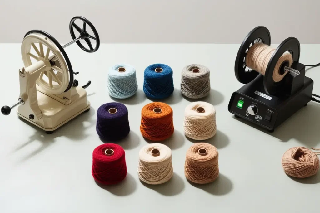 manual and electric yarn winders